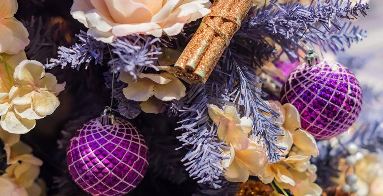 flores decorar arbol navidad